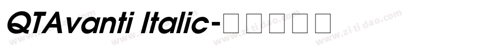 QTAvanti Italic字体转换